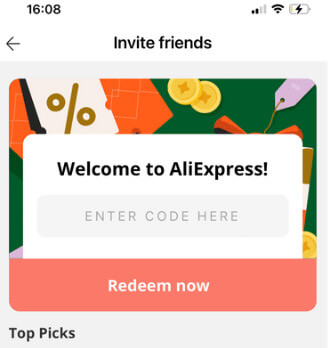 Type in the invite code you received