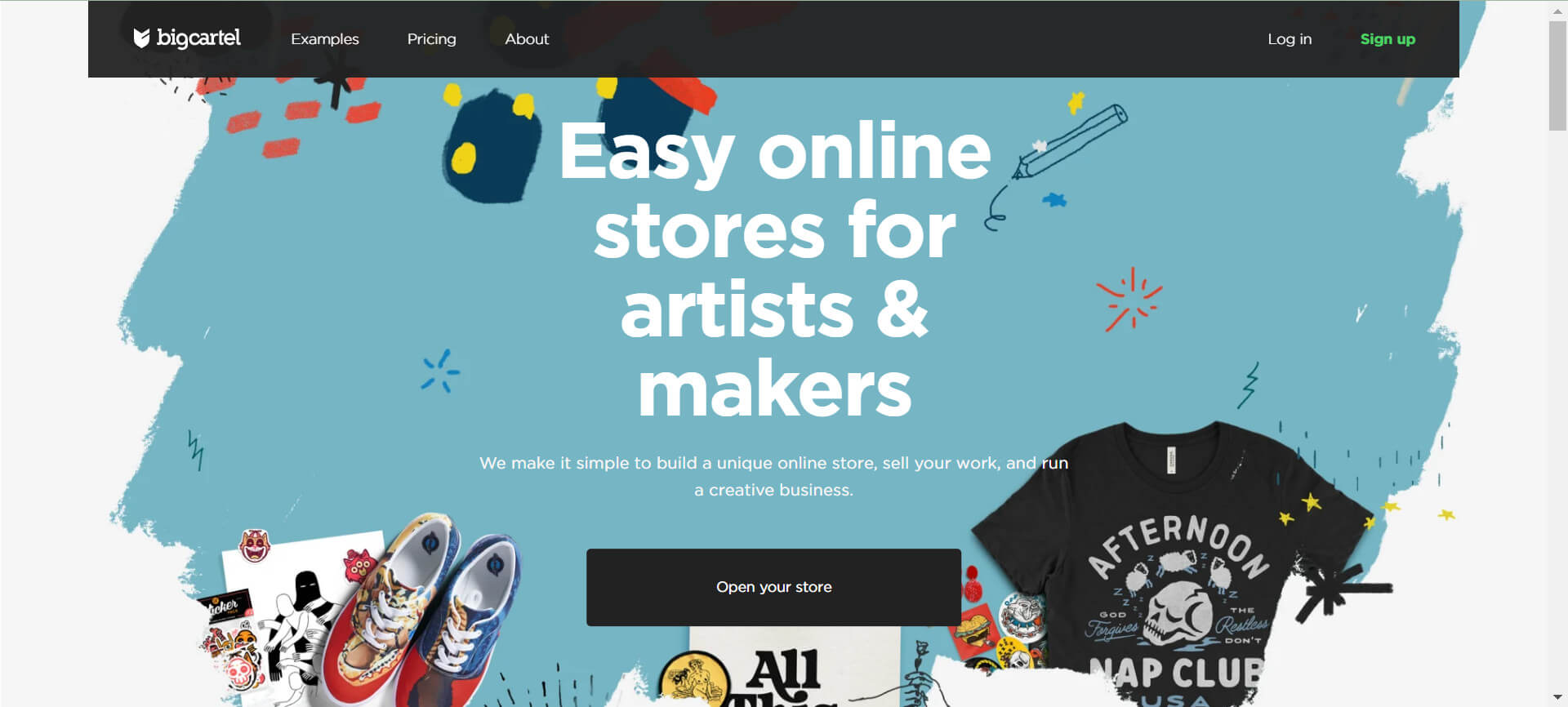 Big Cartel lets you build an independent online store with your own branding