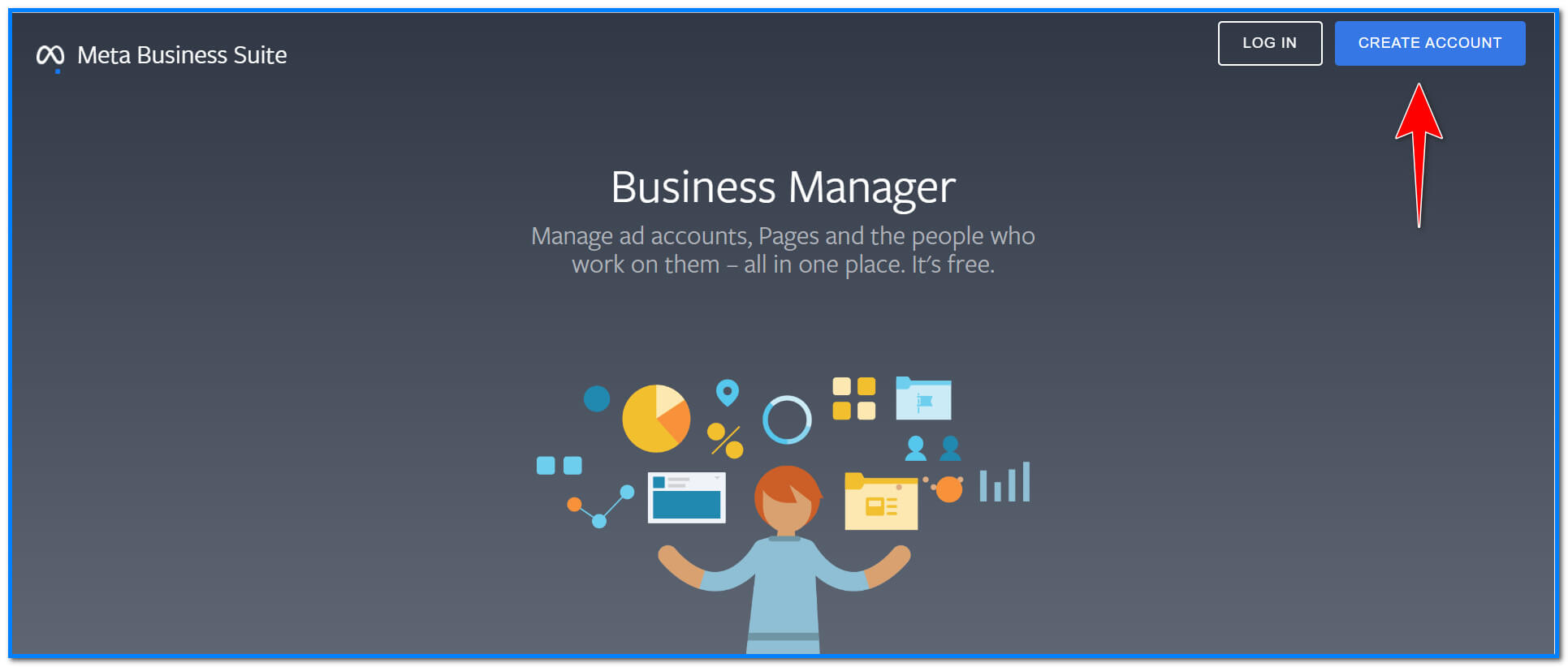 Create a Facebook business manager account