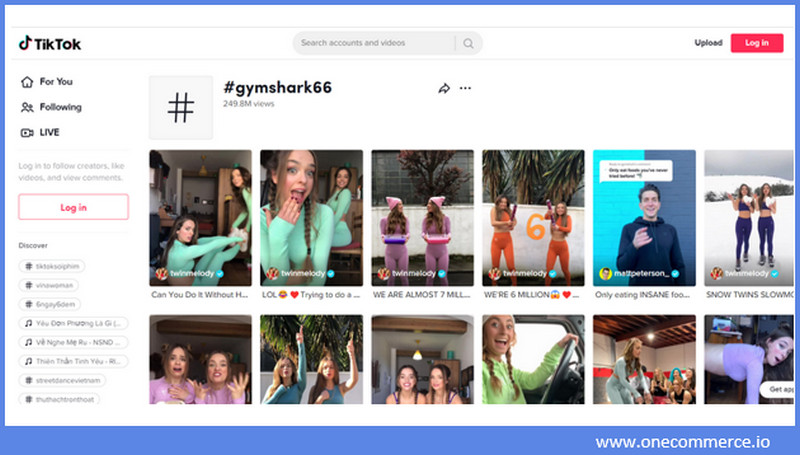 Gymshark utilizes the hashtag #Gymshark66 to engage more audiences