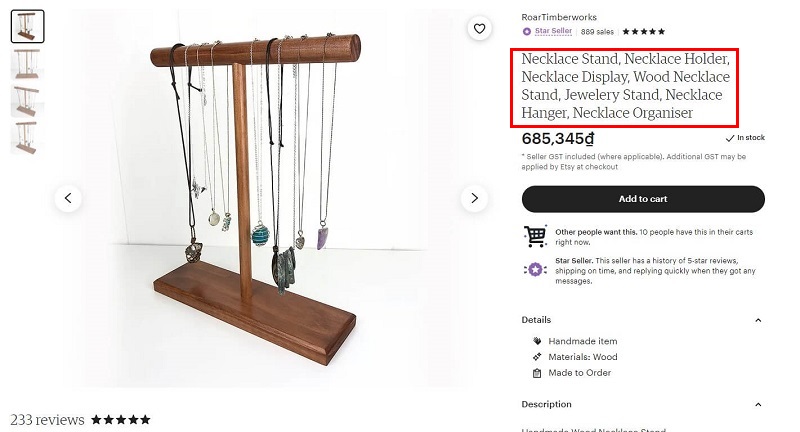 necklace stand