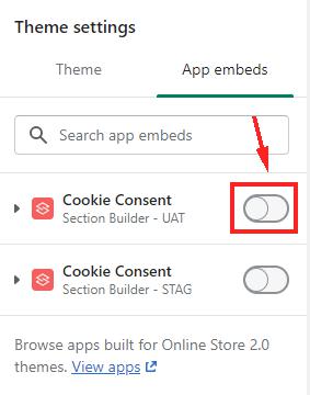 toggle off cookie consent