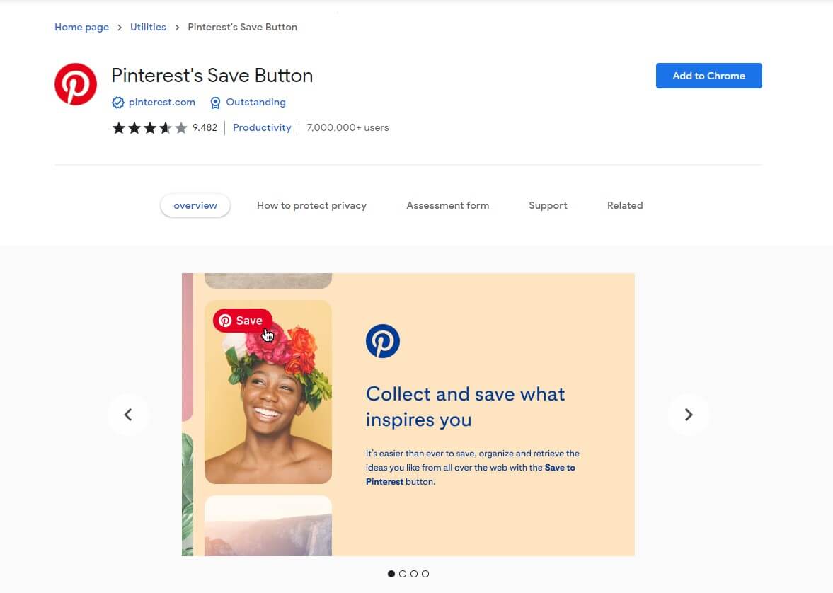 pinterest chrome extension - Onecommerce