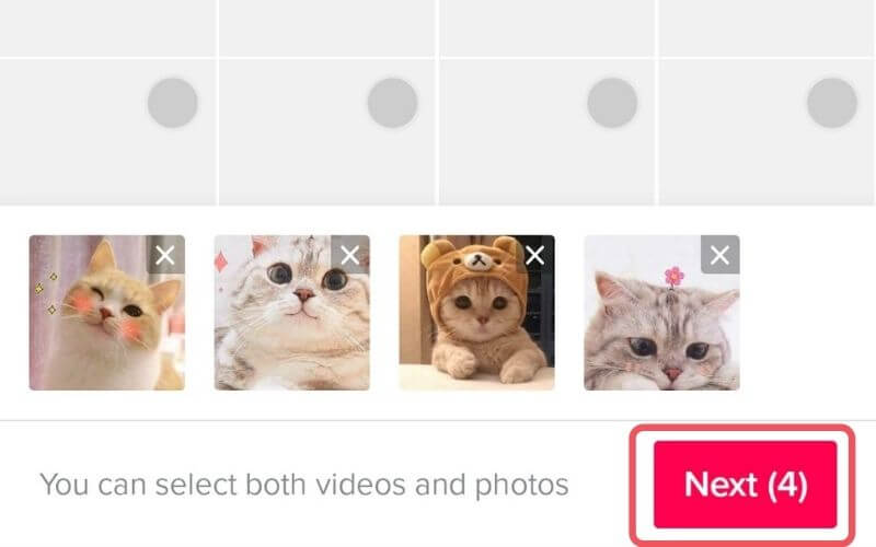TikTok will make a video from your photos and you can apply any filter or effect on it.