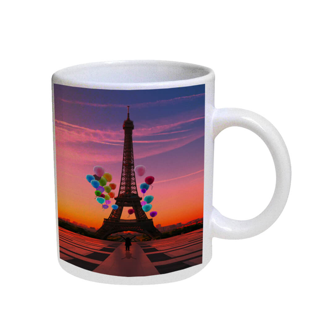 A picture of the Eiffel tower in Paris in printed to attract more customers.