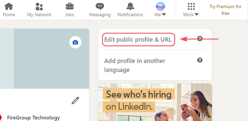 hide Linkedin profile