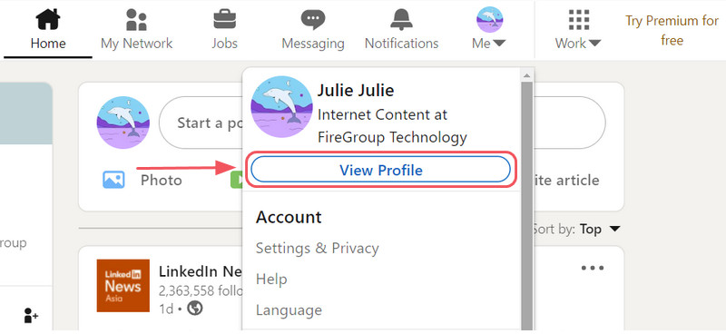 hide Linkedin profile