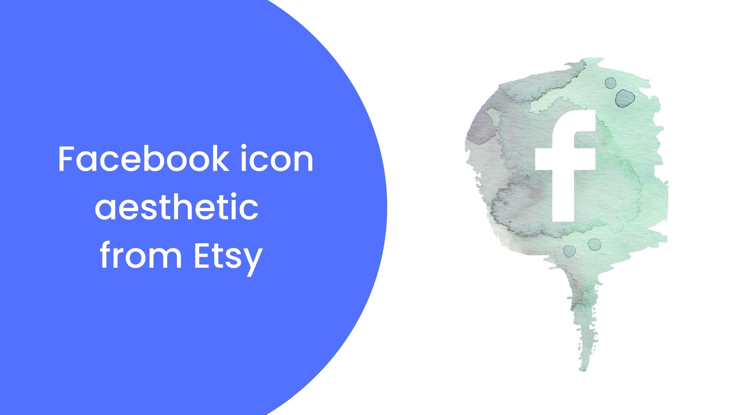 Facebook icon aesthetic from Etsy