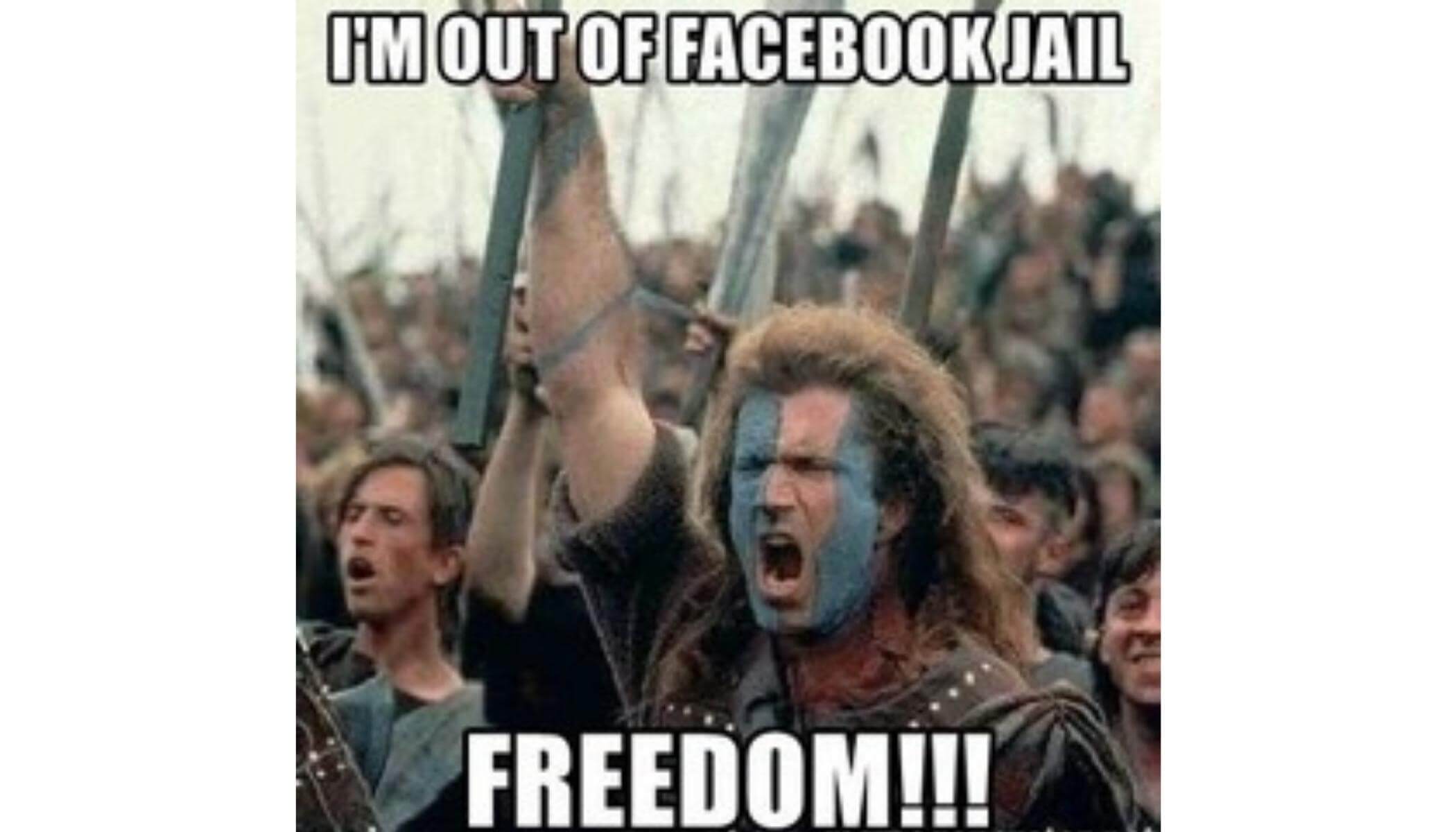 Mel Gibson's Facebook jail meme