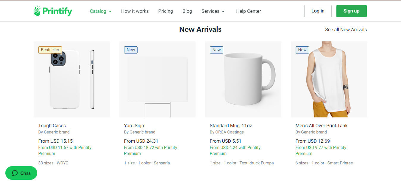 Printify frequently updates new products on its website.