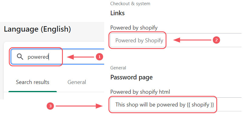 Remove Powered by Shopify