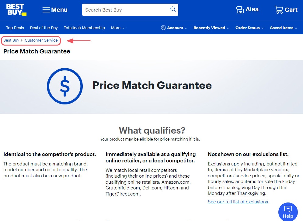 Visit BestBuy.com to request a Best Buy price match