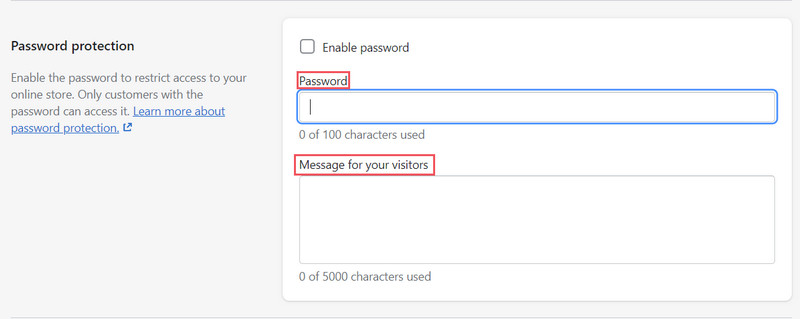 Set Password Protection