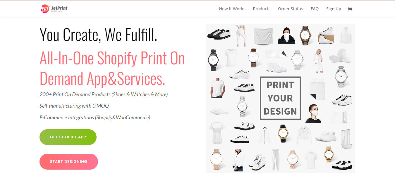JetPrint produces high quality print on demand watches and shoes.