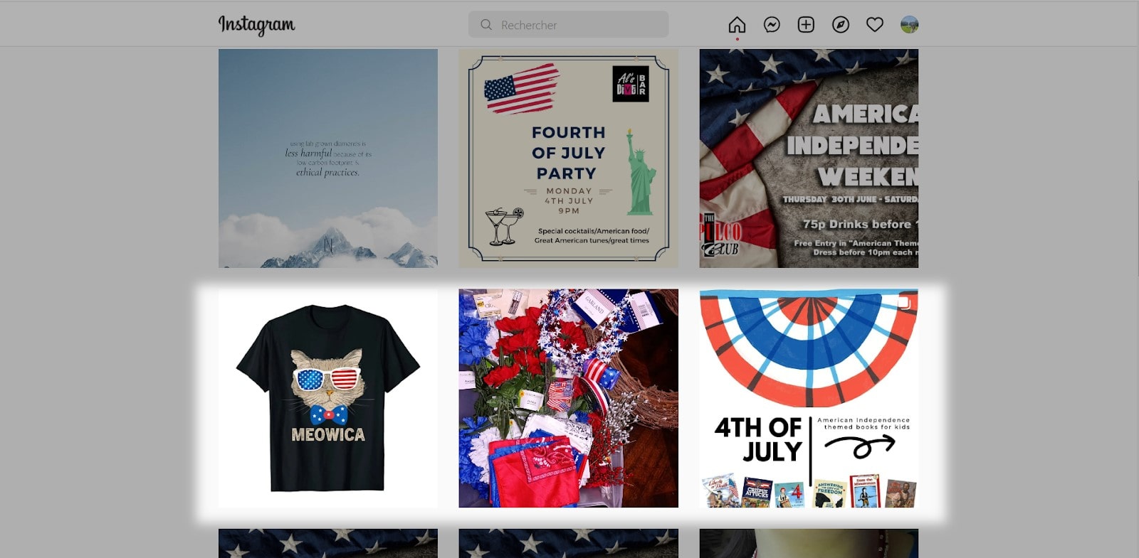 Use Instagram as a good way to attract your potential customers on the 4th of July 