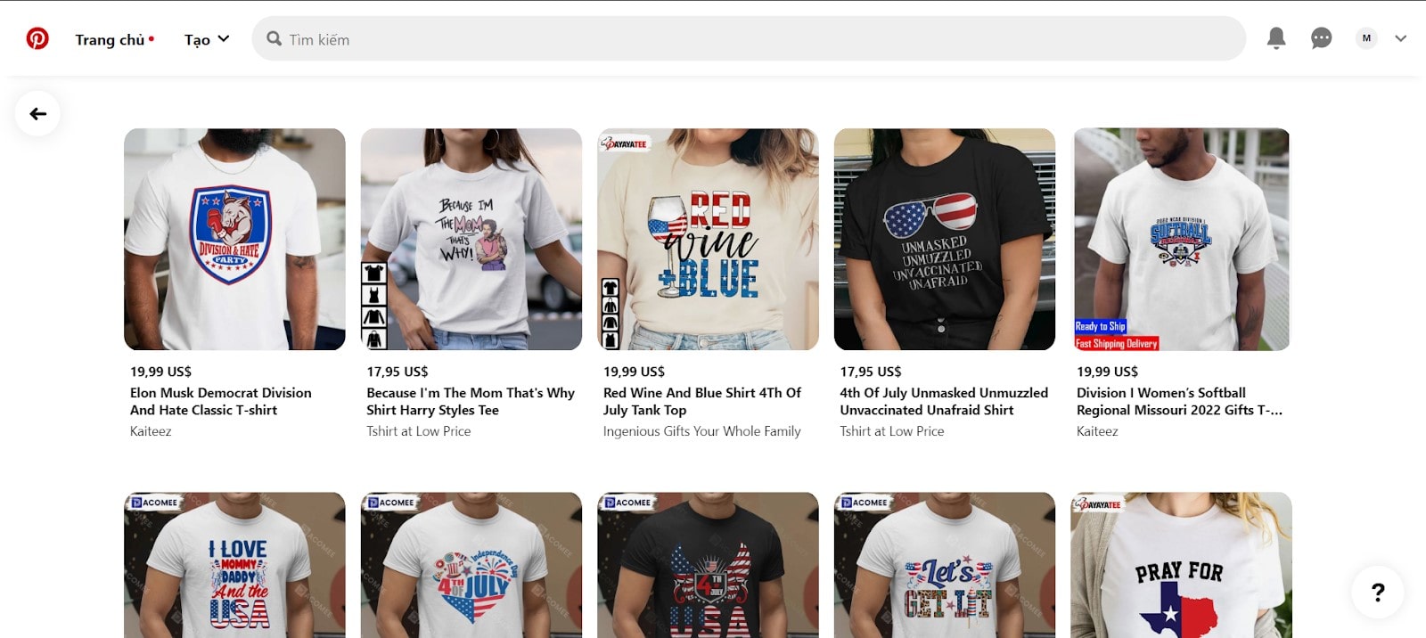 Printed T-shirts with pictures resonating with Independence Day-Pinterest