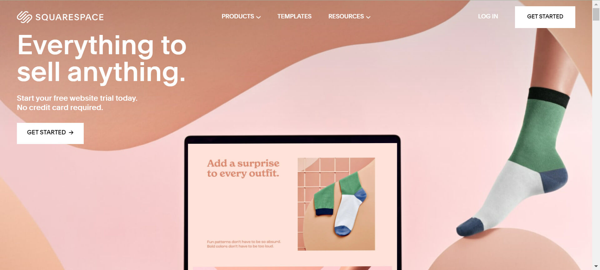 The third Etsy competitor is Squarespace