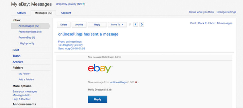 ebay message