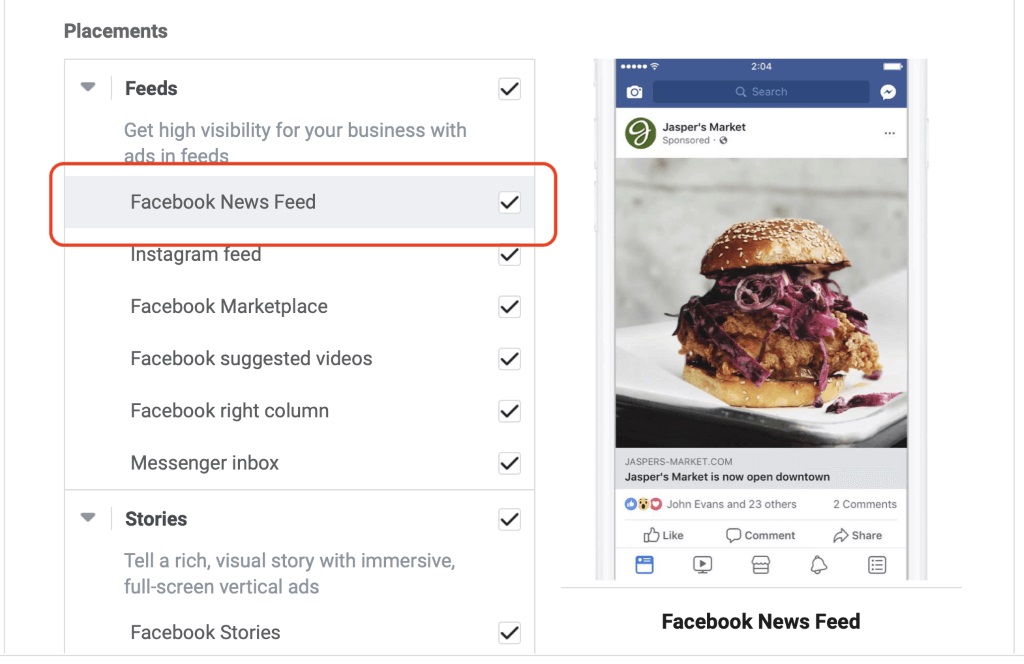 Facebook Video Feed ads