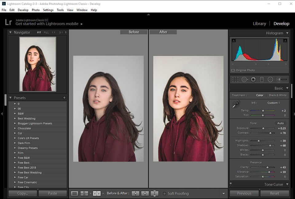Using Adobe Lightroom for Instagram presets