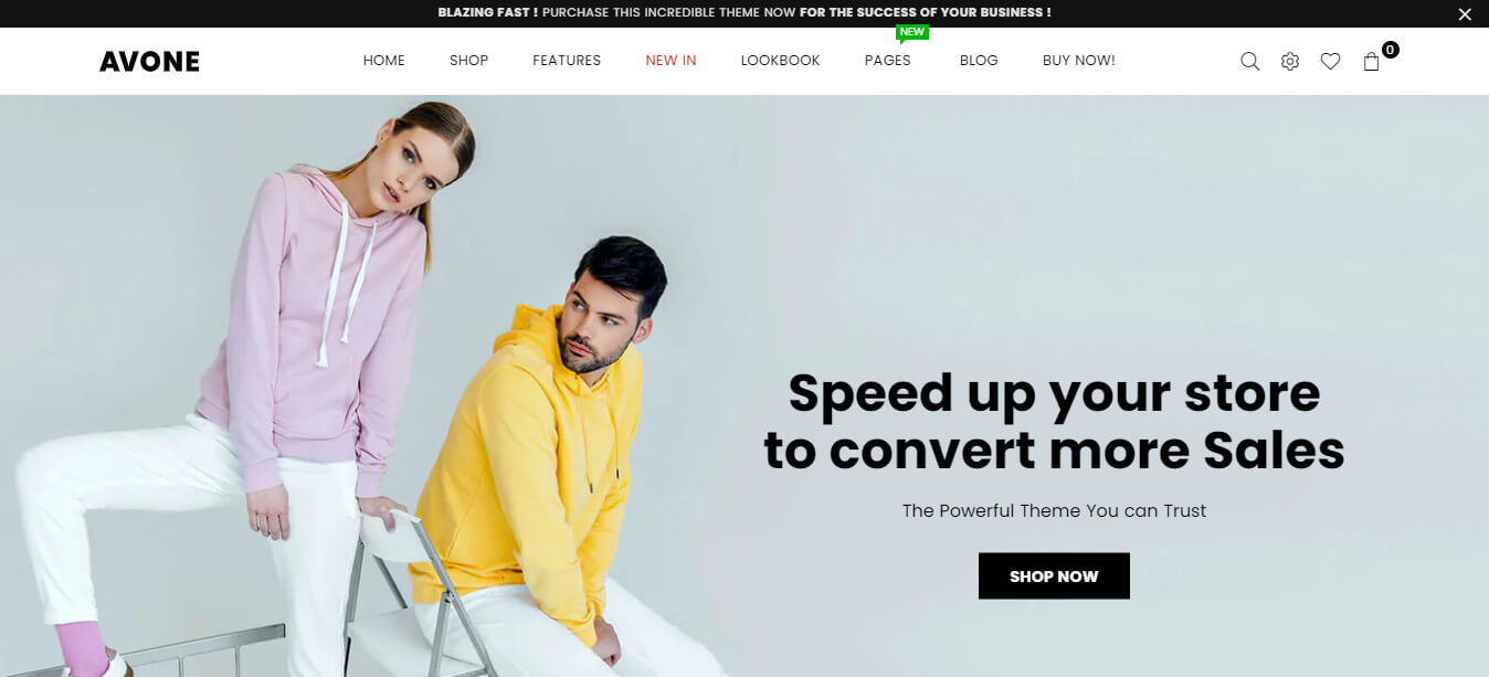 Avone is a third-party Shopify subscription template for an eCommerce business.