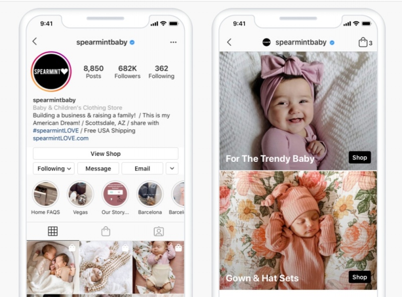 Instagram Shops enables you to create your customizable storefront with stunning collections