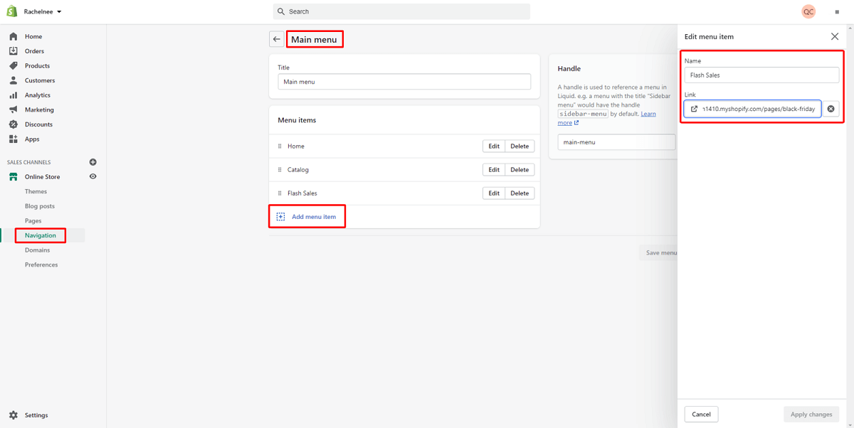 You can start to add your landing page to Shopify via your Shopify Admin homepage.