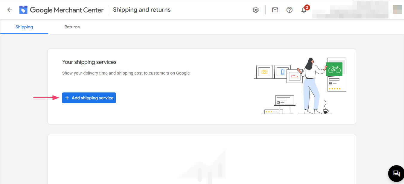 You can conduct shipping settings manually with the Google Merchant Center account