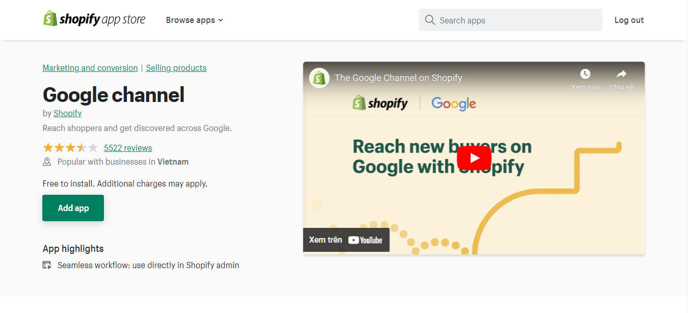You can find the Google channel app on the Shopify App Store