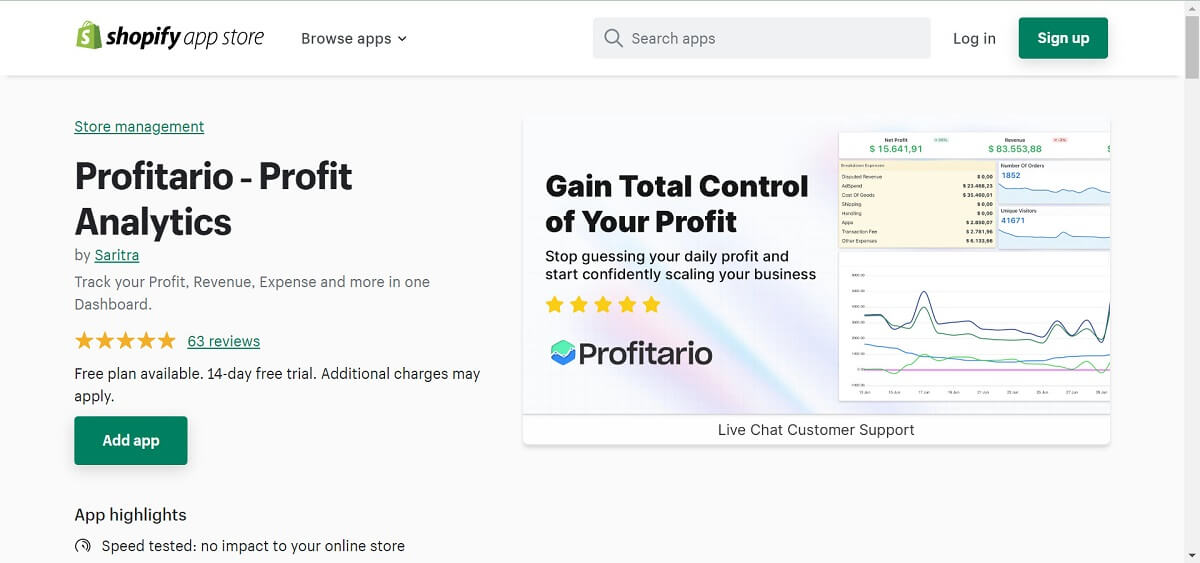 Profitario - Shopify profit calculator