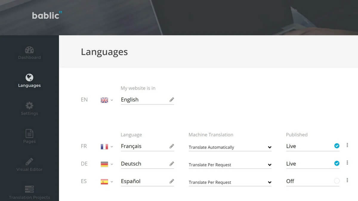 Bablic is a great Shopify translation app that can master the process of website translation for your store
