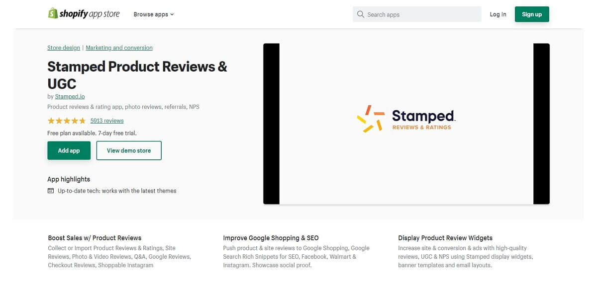 One of the best things about Stamped is it comes with a review request form within the email