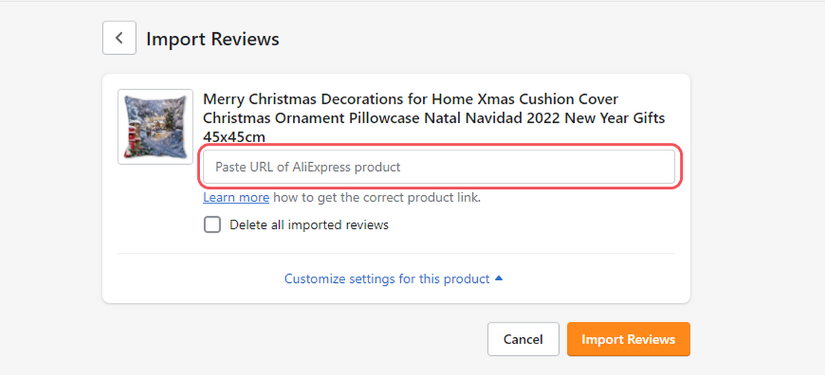 import aliexpress reviews to shopify