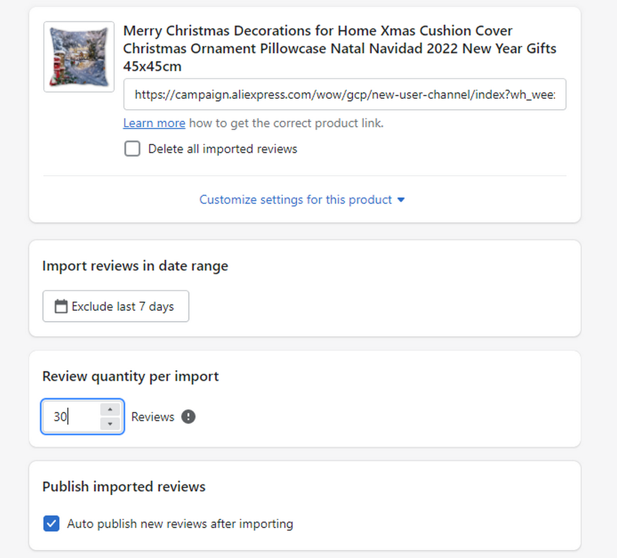 import aliexpress reviews to shopify
