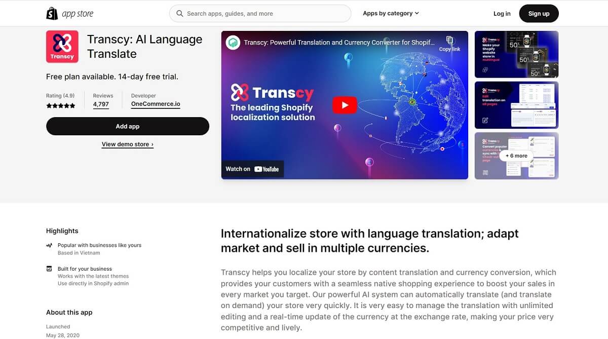 Transcy has shown to be the most effective tool for converting prices to each customer's local currency