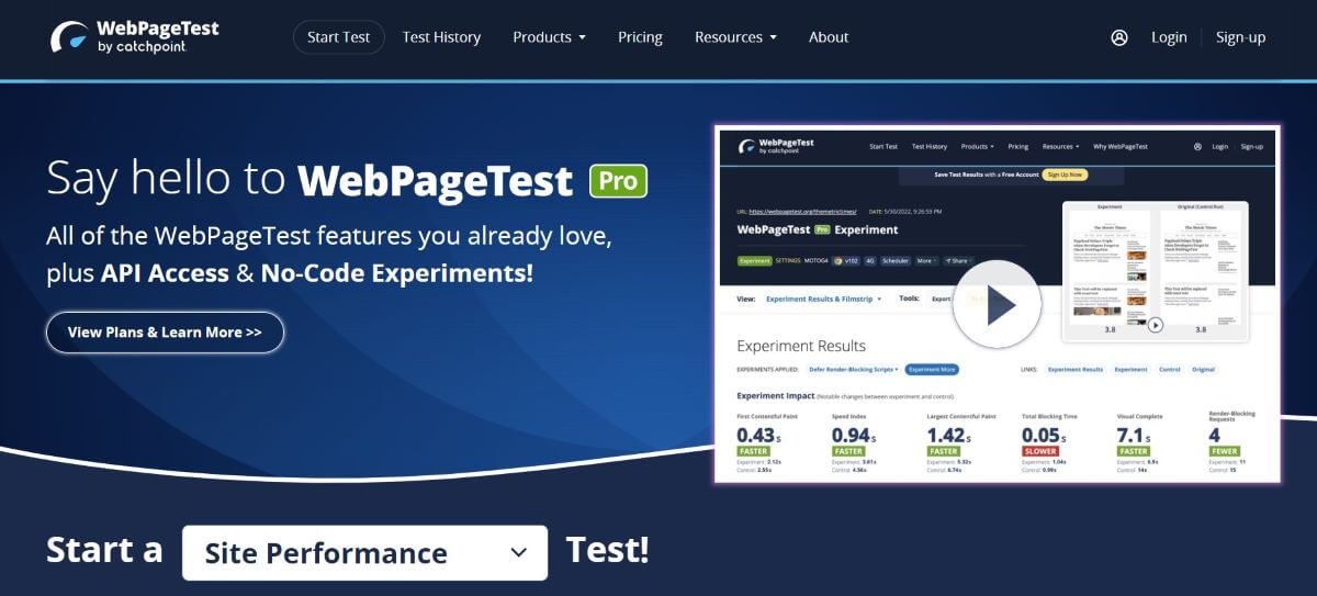 WebPageTest enables you to benchmark your website across 40 different locales and a variety of devices.