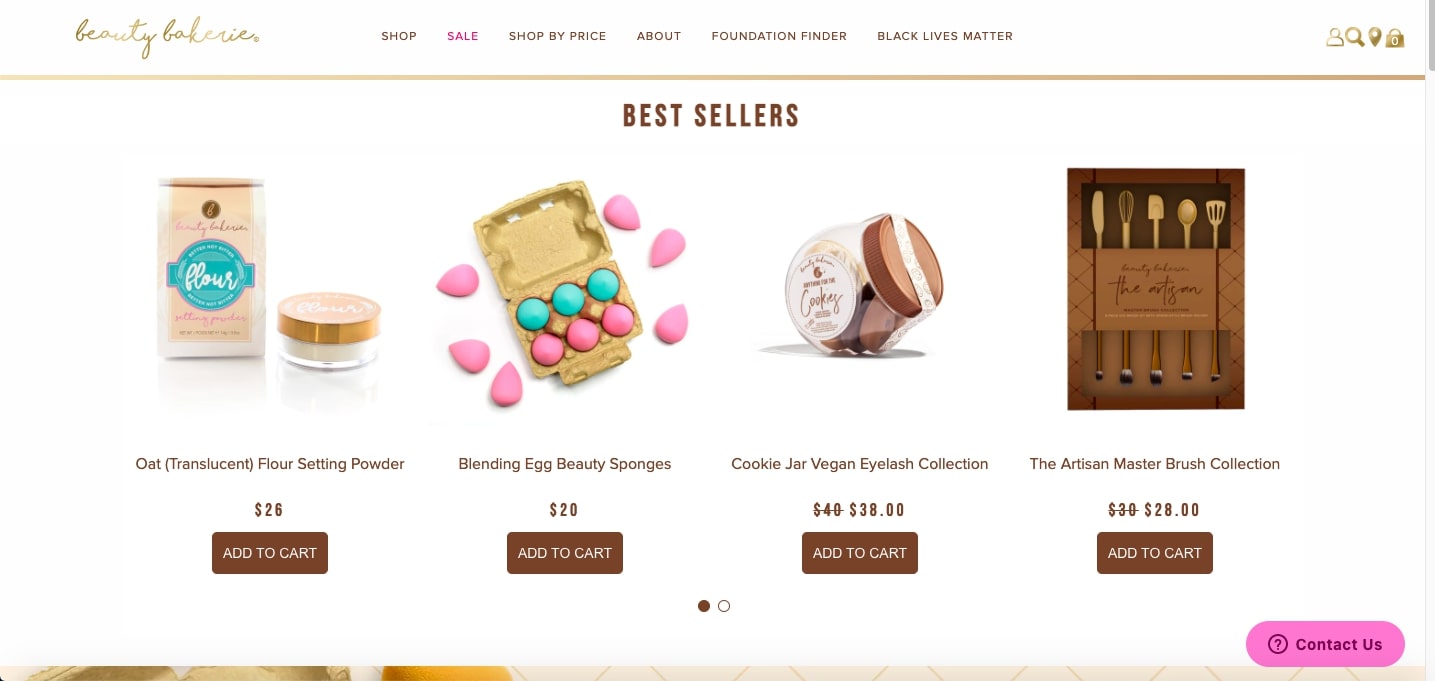 Shopify stores Beauty Bakerie