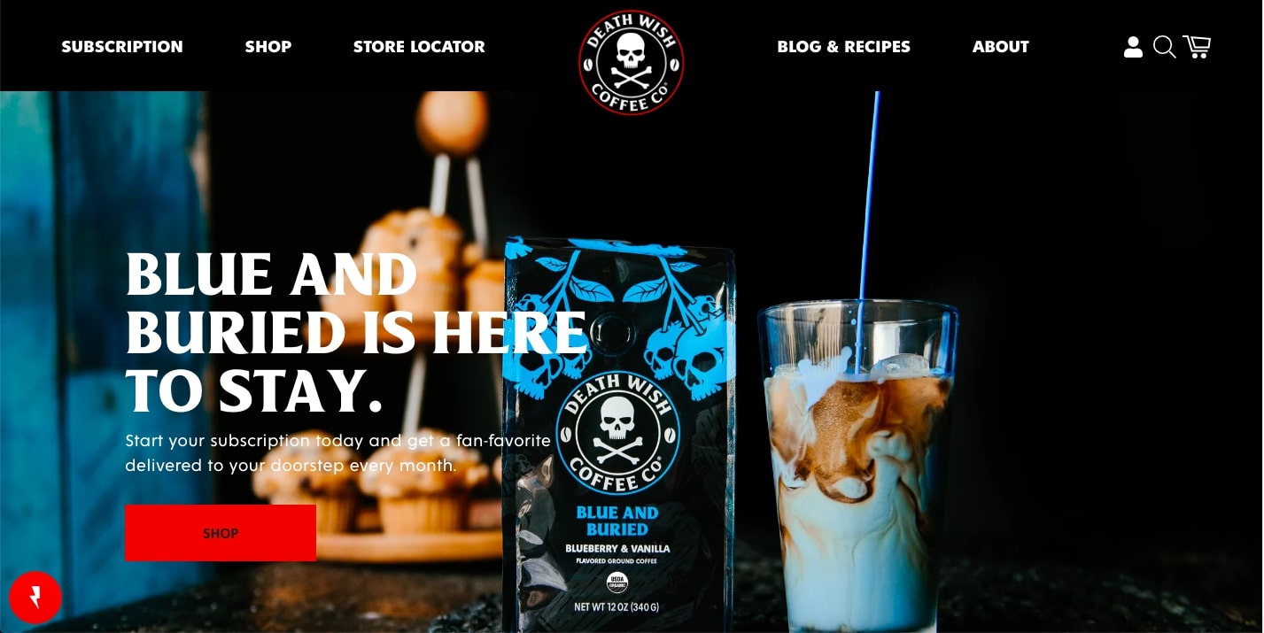Shopify stores Death Wish Coffee