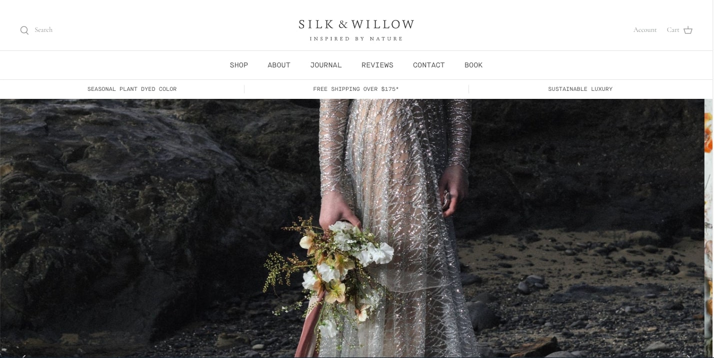 Shopify store Silk and Willow 