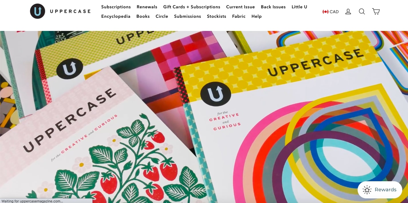 Shopify stores Uppercase magazine