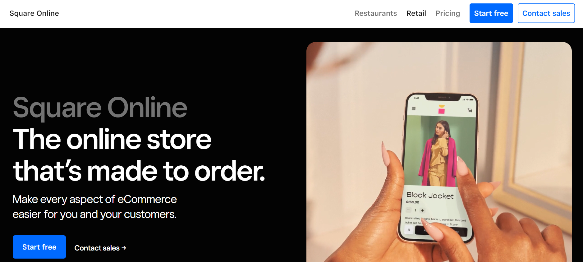Square Online is the fourth shoutout in our Shopify competitors list