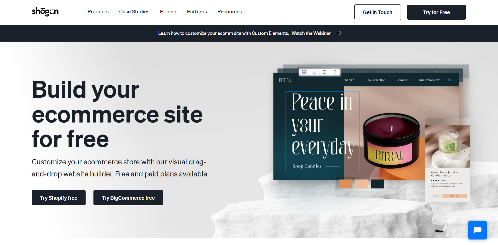 shopify landing page builder - shogun