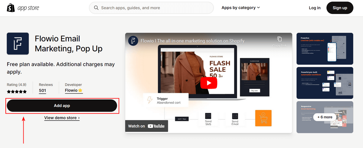 Install Flowio to your Shopify store 