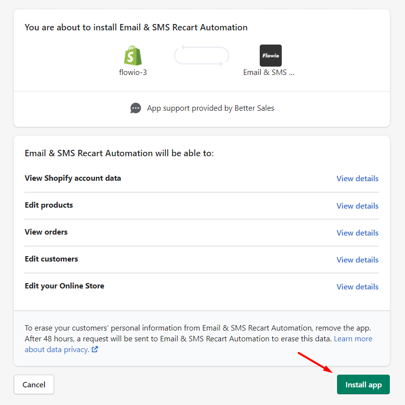 Sign up for a new Flowio account - Step 3