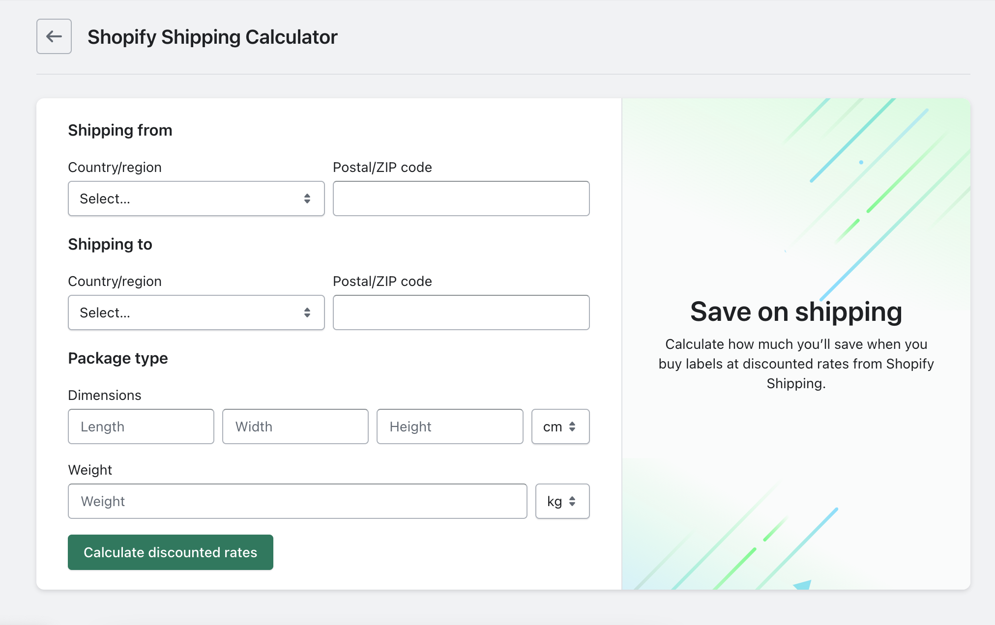 shopify shipping rate calculator