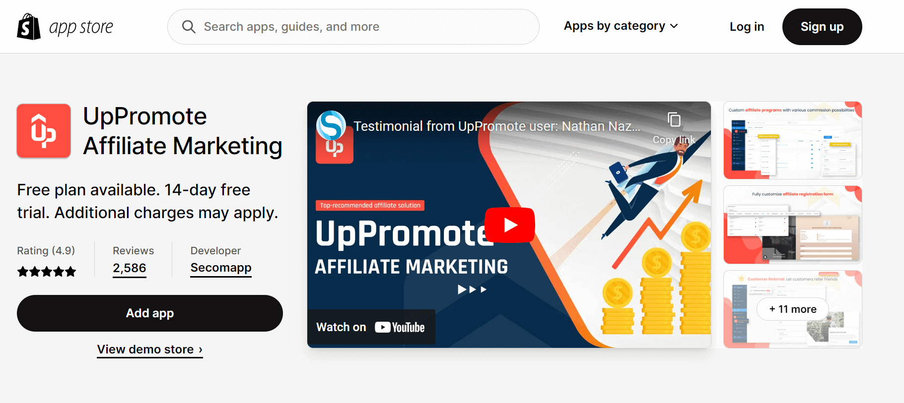 Shopify Affiliate App - UpPromote