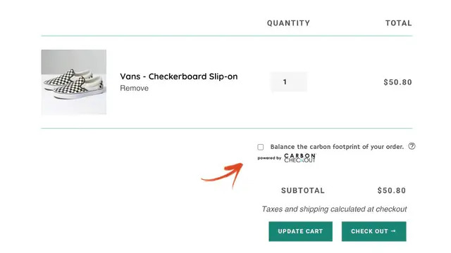 Shopify checkout optimization tips - Carbon-neutral shipping options