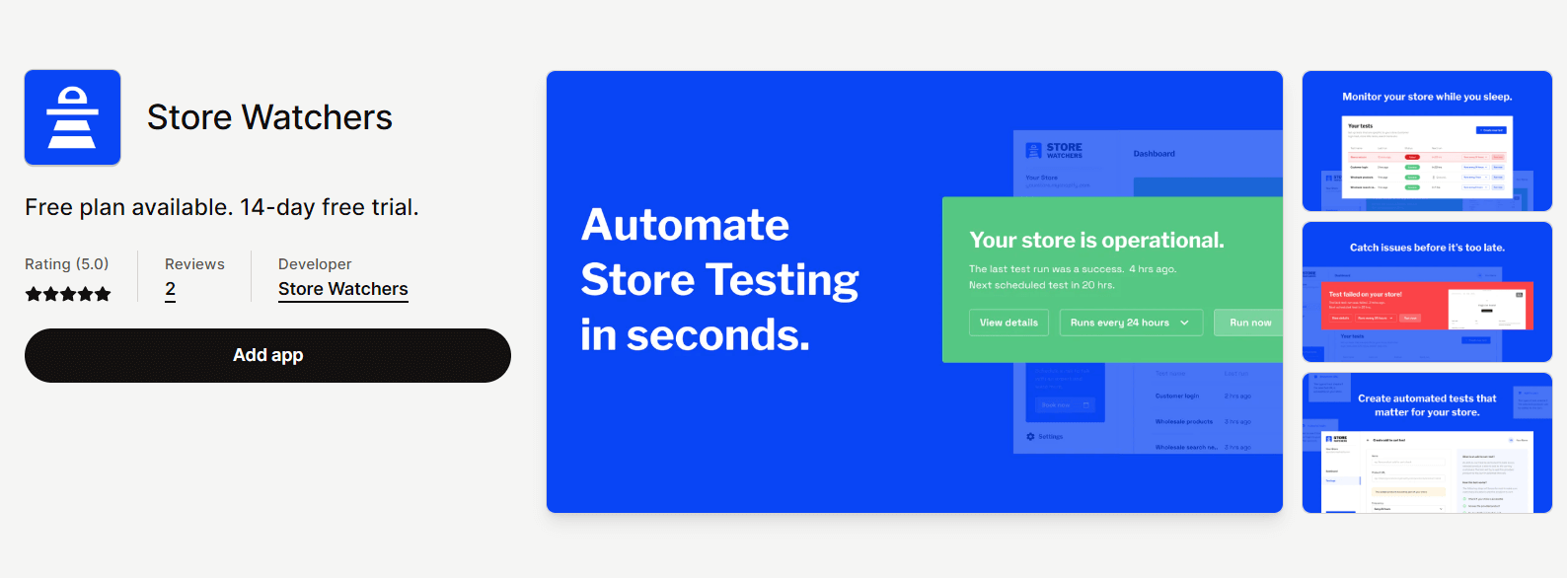 Shopify security tools - Store Watchers
