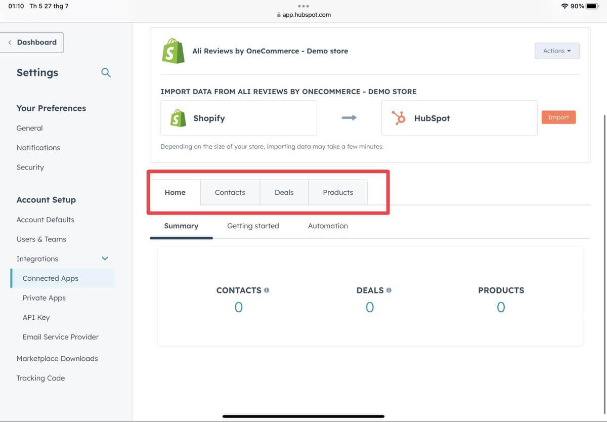 import and control data