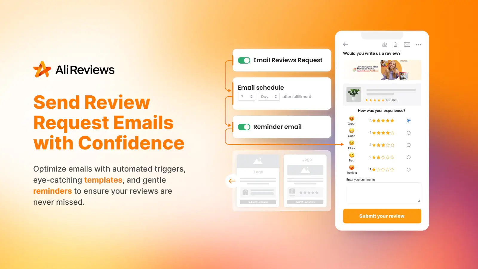 Ali Reviews can help you easily create emails to ask for product video reviews
